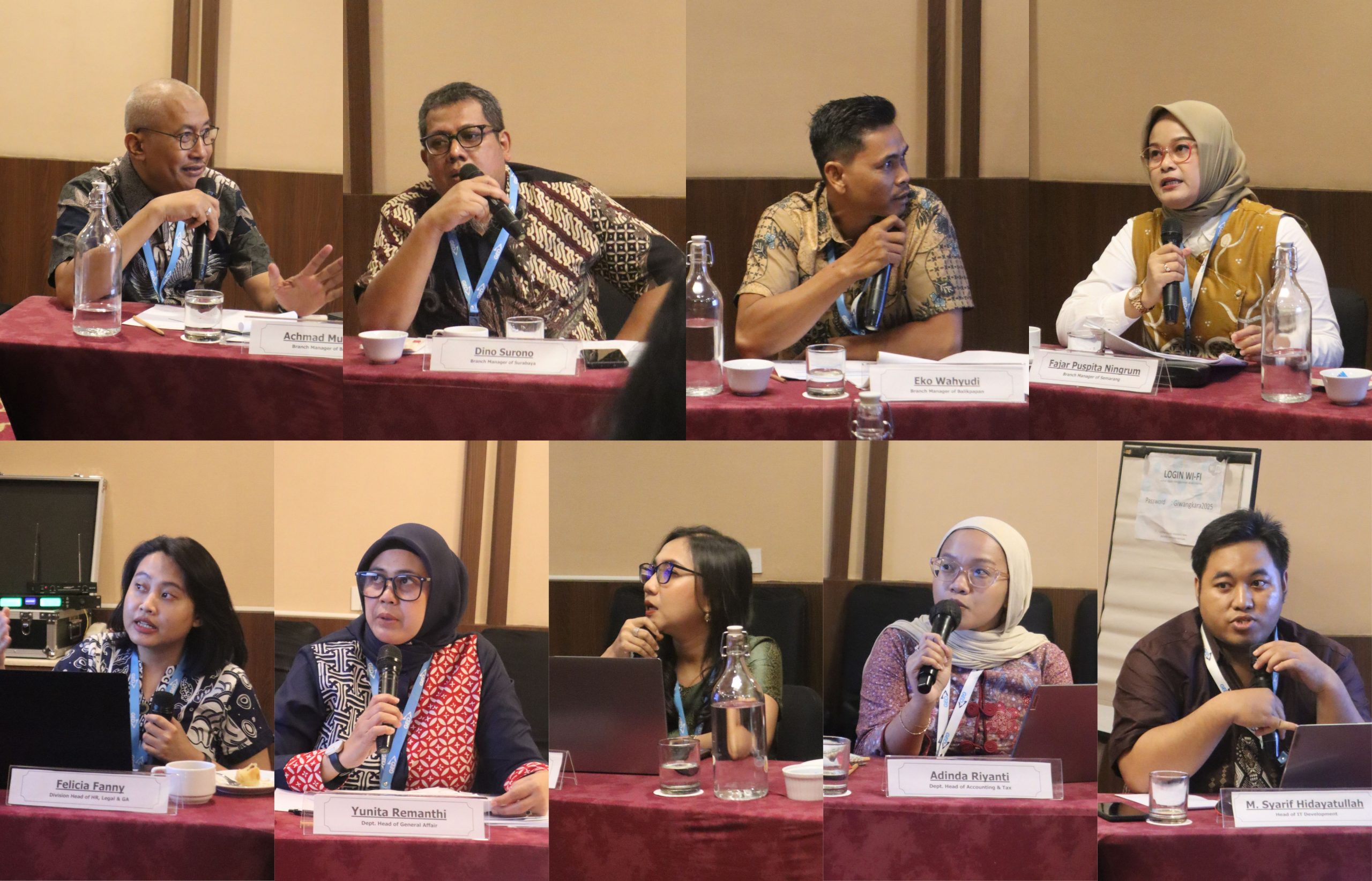 Pemaparan materi dari Kepala Cabang GED, Kepala Divisi dan Head GED Pusat